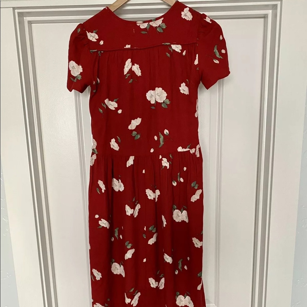 ❌❌   S O L D   ❌❌        NWOT Christy Dawn Dawn Red floral dress XS - Picture 10 of 11
